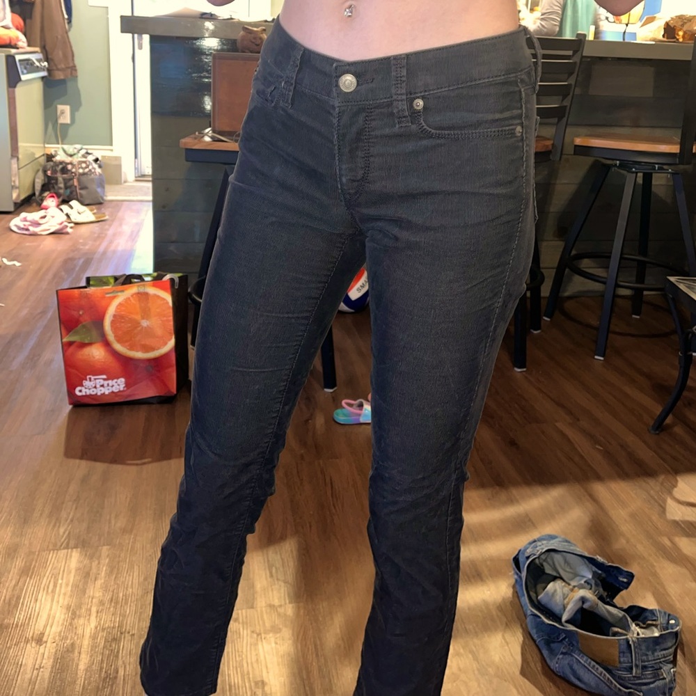 Black line texture jeans LOFT size. I believe size 4